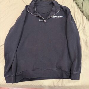 SpaceX Men's Black Quarter-Zip Sweater